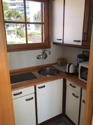 Una cocina o zona de cocina en Espectacular apartamento cerca de Barcelona con free wifi