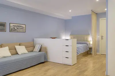 Cama o camas de una habitación en AO-4 CALELLA DE PALAFRUGELL 2 PAX