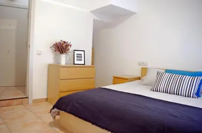 Cama o camas de una habitación en Apartament en Plaça Nova 2, Palafrugell