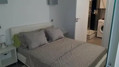Cama o camas de una habitación en One Bedroom Flat in Fenals Lloret de Mar for 4 People