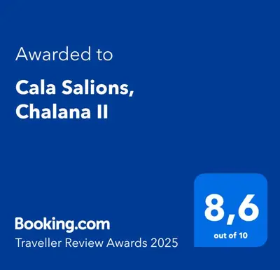 Certificado, premio, señal o documento que está expuesto en Chalana II, Cala Salions, Tossa de Mar