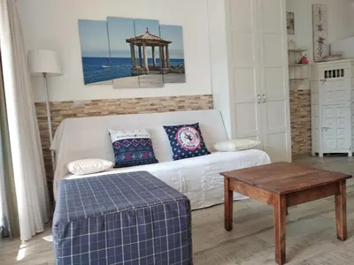 Cama o camas de una habitación en VIDABRAVA Sagaro garden, Jardin privado, piscina, 150 m playa