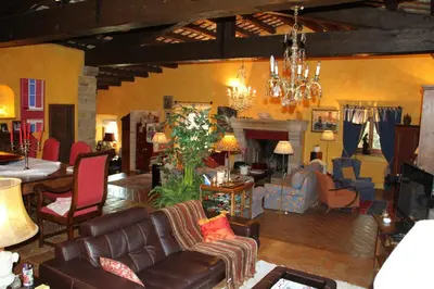Zona de estar de Mas Vilosa Bed and Breakfast