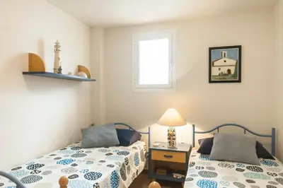 Cama o camas de una habitación en Lets Holidays APARTMENT IN THE OLD TOWN TOSSA 2