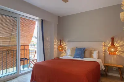 Cama o camas de una habitación en Hostal Boutique Es Portalet