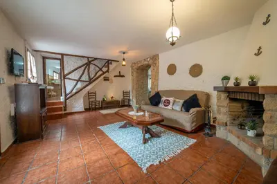 Zona de estar de Can Magan Ideal Familias y Grupos Piscina Privada Barbacoa