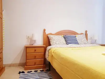 Cama o camas de una habitación en Apartament Lloret de Mar with terrace