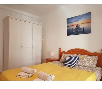 Cama o camas de una habitación en Apartament Lloret de Mar with terrace