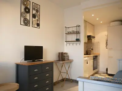 Una cocina o zona de cocina en Catalunya Apartament per 4 persones en edifici del passeig marítim amb vistes sobre la Vall d'Aro
