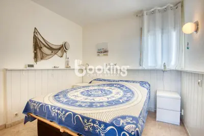 Cama o camas de una habitación en Kaminias Apartament amb vistes al mar reformat per 4 persones