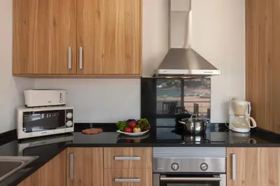 Una cocina o zona de cocina en Lets Holidays AMAZING APARTMENT SEA VIEWS IN TOSSA