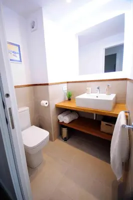 Un baño de Apartamento frente al mar