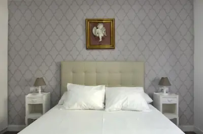 Cama o camas de una habitación en Apartment Ronda Sant Antoni