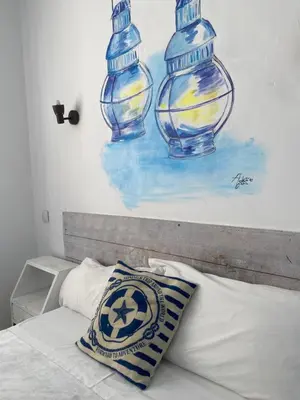 Cama o camas de una habitación en Hotel Bergantí