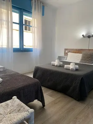Cama o camas de una habitación en Hotel Bergantí