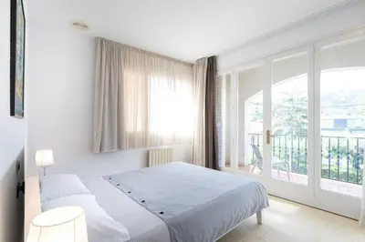 Cama o camas de una habitación en Villa Paquita