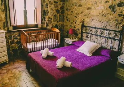 Cama o camas de una habitación en Masia Can Solà Gros