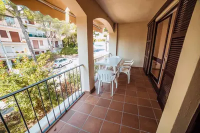 Un balcón o terraza de Apartamento reformado a 2 minutos de la playa en Calella!