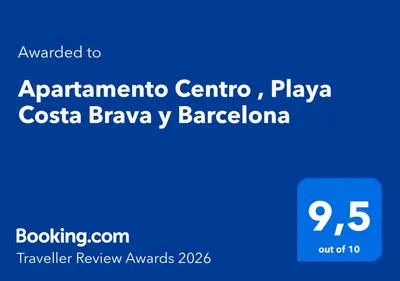 Certificado, premio, señal o documento que está expuesto en Apartamento Costa Brava con Wifi y Playa Barcelona