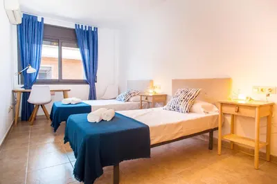 Cama o camas de una habitación en AL27 Duplex de diseño a 250 metros de la playa