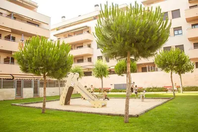 Jardín al aire libre en AL07 Apartamento a 300 metros de la playa de Fenals