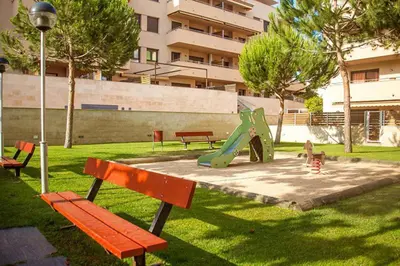 Jardín al aire libre en AL07 Apartamento a 300 metros de la playa de Fenals