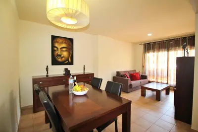 Zona de estar de AL07 Apartamento a 300 metros de la playa de Fenals