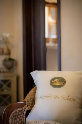 Cama o camas de una habitación en Hostalet dels Indians