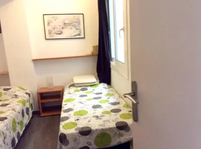 Cama o camas de una habitación en Cozy Apartment in Palamós 65m² + Sea View