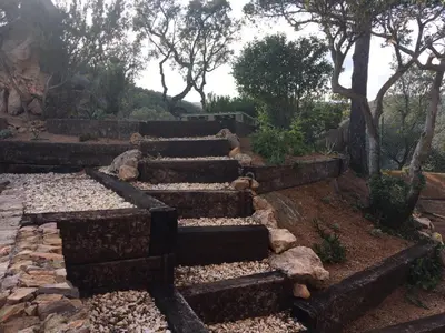 Jardín al aire libre en Casa La Gavina Blanca