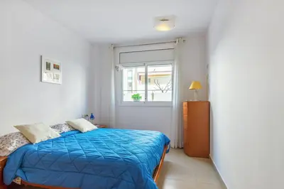 Cama o camas de una habitación en Elegant Apartment in Lloret de Mar, 85 m² with Pool