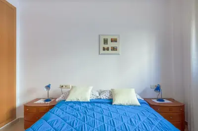 Cama o camas de una habitación en Elegant Apartment in Lloret de Mar, 85 m² with Pool