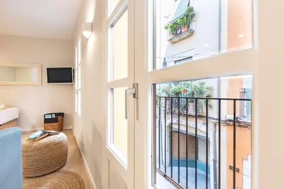 Cama o camas de una habitación en Bravissimo Barca Studio