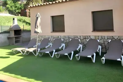 Jardín al aire libre en Luxury villa in Calonge with pool