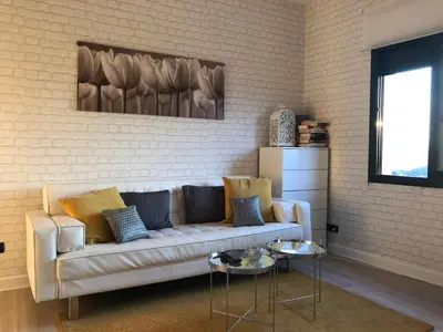 Zona de estar de Charming & Peaceful apartment Begur with Swimming pool
