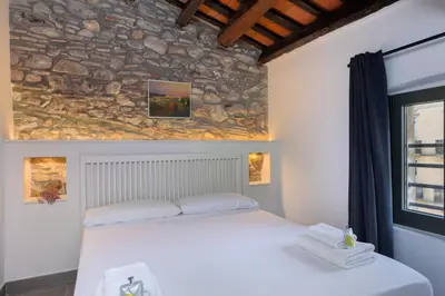 Cama o camas de una habitación en Flalteli Rambla 5 4-1