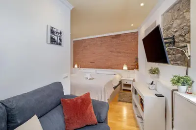 Zona de estar de Apartamento dúplex en el Barri Vell, Girona