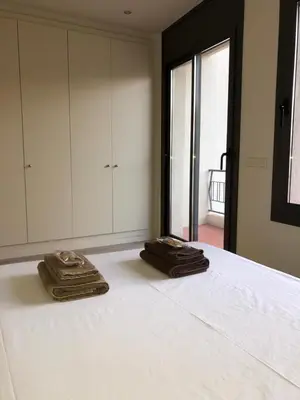 Cama o camas de una habitación en Calella Playa Vistas Mar
