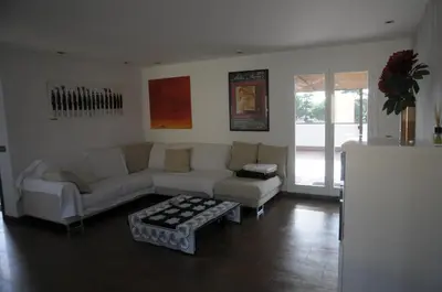 Zona de estar de Encantador apartamento en S'Agaró-Platja de Aro