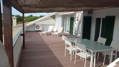 Un balcón o terraza de Encantador apartamento en S'Agaró-Platja de Aro