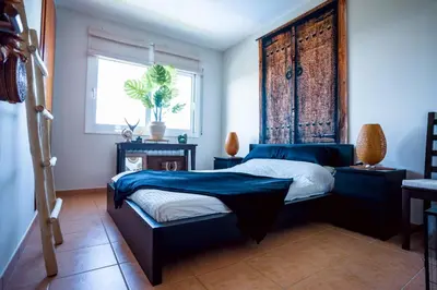 Cama o camas de una habitación en Casa Loto