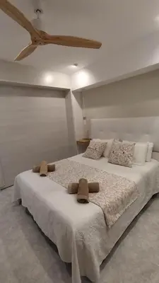 Cama o camas de una habitación en Apartamento Jaume II Palamós