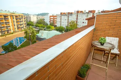 Un balcón o terraza de AL28 Duplex en la playa, Fenals, Costa Brava