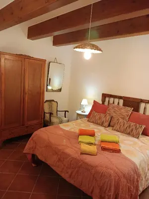 Cama o camas de una habitación en Turismo Rural Calaliu