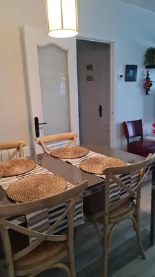 Zona de estar de Apartment in front of the Beach