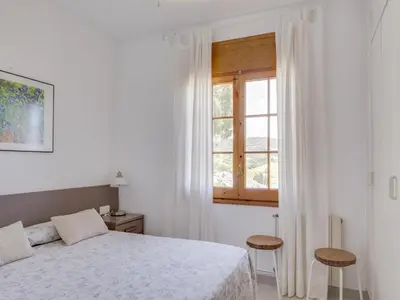 Cama o camas de una habitación en Villa in Arenys de Mar with Sea View