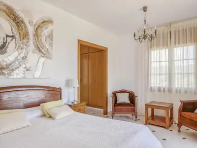 Cama o camas de una habitación en Villa in Arenys de Mar with Sea View