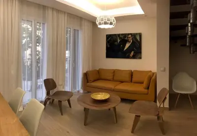 Zona de estar de Nuevo Apartamento Moderno Elisa - a 80 metros de la playa para 5 personas