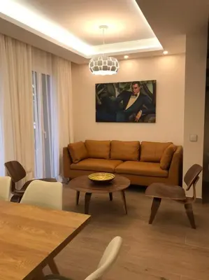 Zona de estar de Nuevo Apartamento Moderno Elisa - a 80 metros de la playa para 5 personas