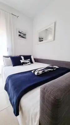 Cama o camas de una habitación en Costa Brava-St Antoni de Calonge apartament per parelles i famílies petites